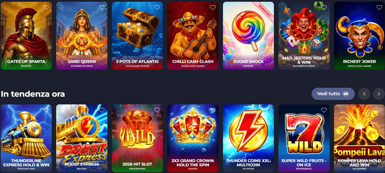 Fridayroll Casino Giochi 2